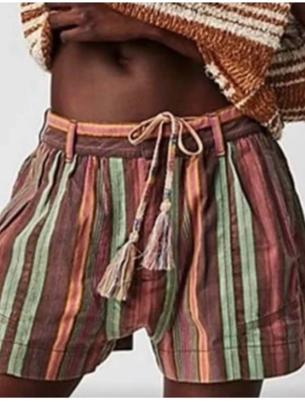 Free People kahuna multicolored striped shorts medium